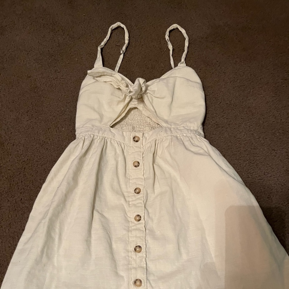 Light yellow cream shortie dress